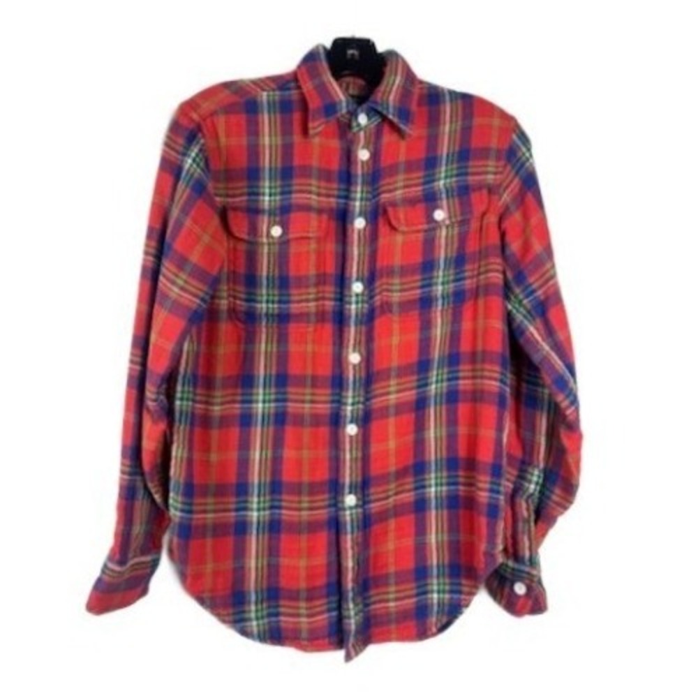 Polo Ralph Lauren‎ Men's Size XS TP Plaid Relaxed Fit Flannel Button Down Shirt